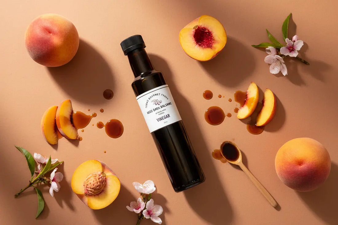 The Art of Flavoring Your Summer Meals with Peach Dark Aged Balsamic Vinegar Tubac Gourmet Foods