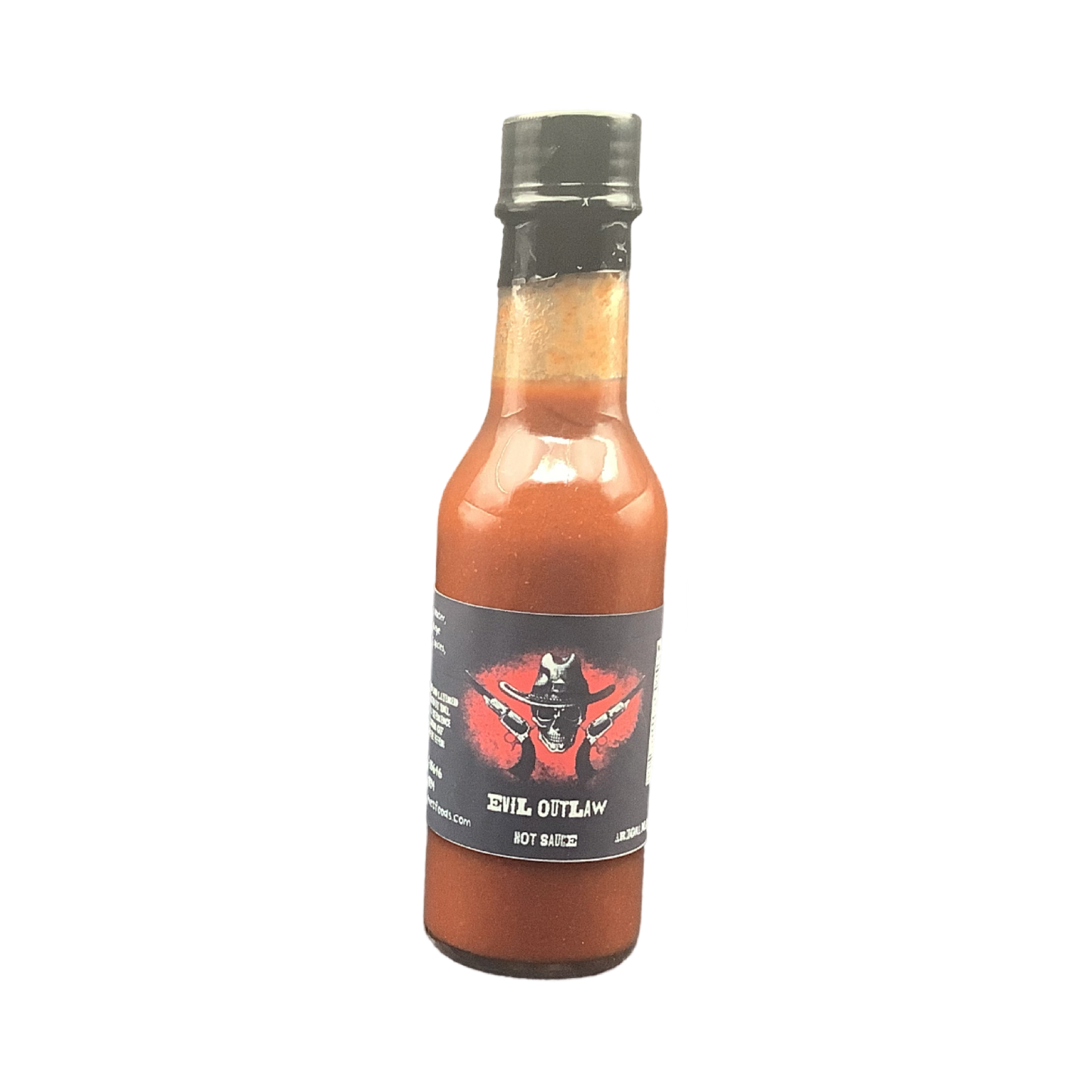 Evil Outlaw Hot Sauce. 5 oz Bottle.