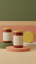 Prickly Pear Preserves Glass Jar
