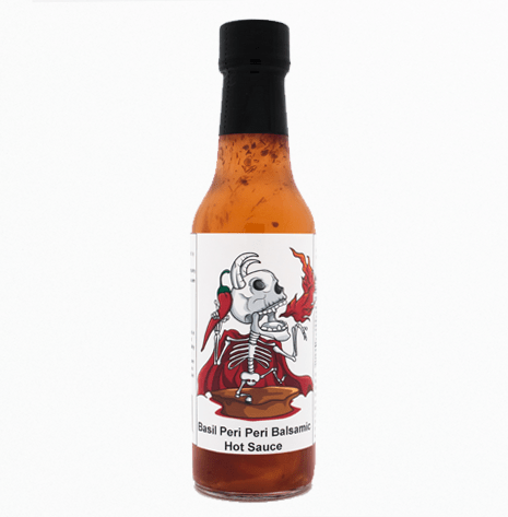 Basil Peri Peri Balsamic Hot Sauce 5 oz. Bottle - Tubac Gourmet Foods