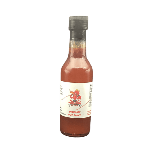 Dynamite Balsamic Hot Sauce, A Blend of Pepper Mash, Scorpion – Ghost Pepper – Habanero. - Tubac Gourmet Foods