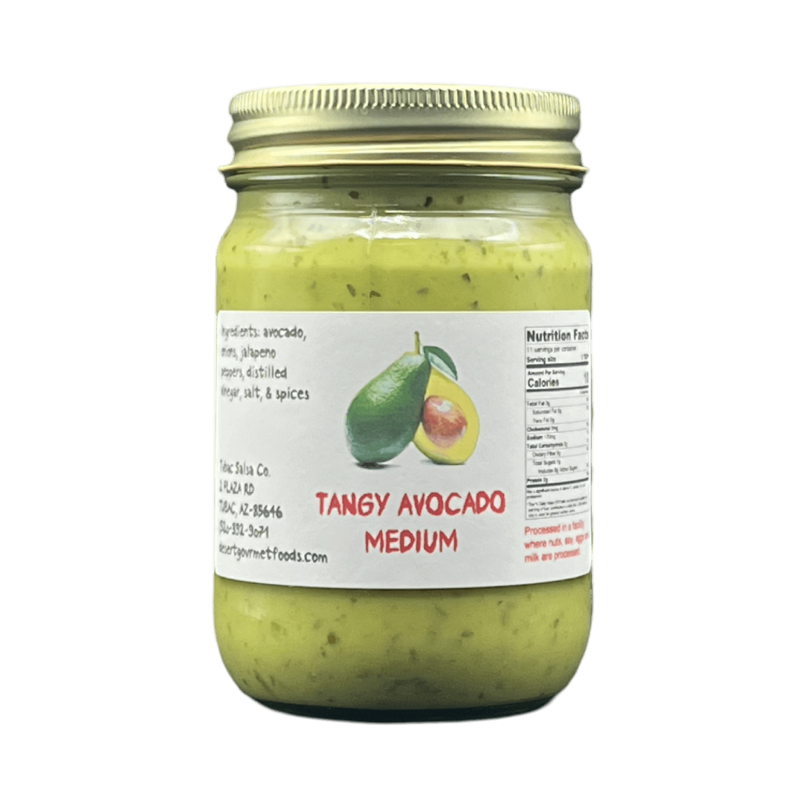 Gourmet Salsa Tangy Avocado (Medium). - Tubac Gourmet Foods