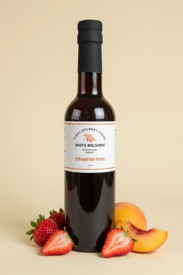 Strawberry Peach White Balsamic Vinegar 375ml - Tubac Gourmet Foods