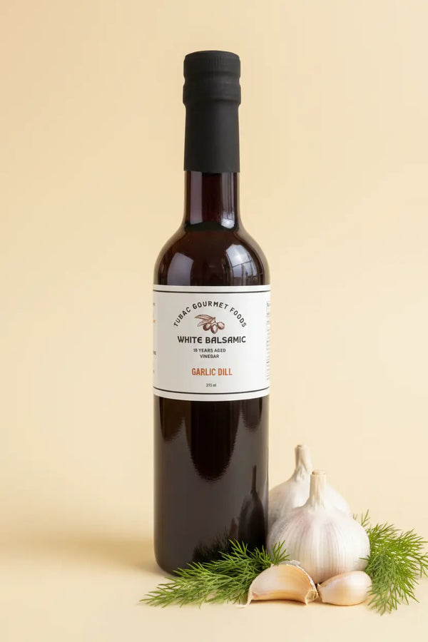 Garlic Dill White Balsamic Vinegar 375ml - Tubac Gourmet Foods
