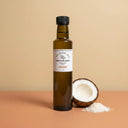 Coconut Aged White Balsamic Vinegar 250ml bottle on warm terracotta surface
