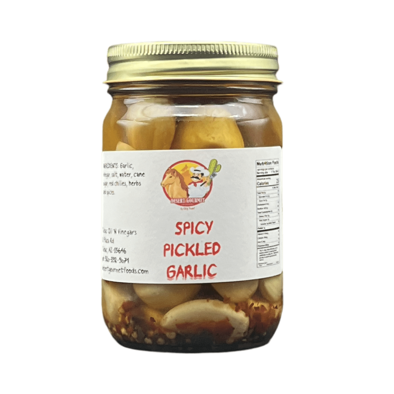 Spicy Pickled Garlic 12oz. - Tubac Gourmet Foods