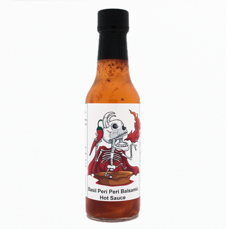 Basil Peri Peri Balsamic Hot Sauce 5 oz. Bottle